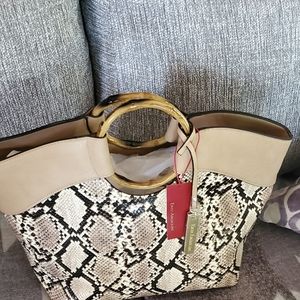 Enzo Angiolini snakeskin purse